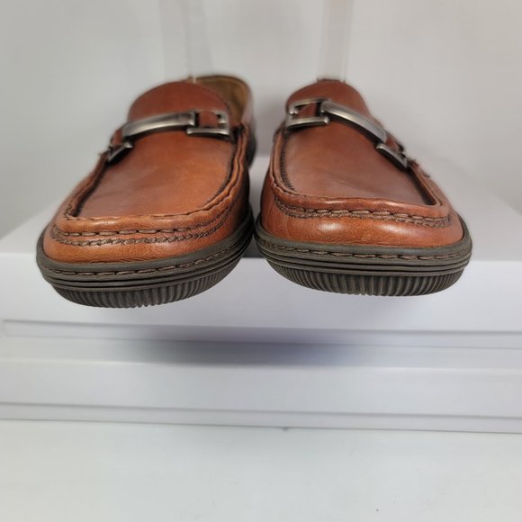 Cable Co Pebbled Leather Buckle Accent Loafers - Picture 5 of 7